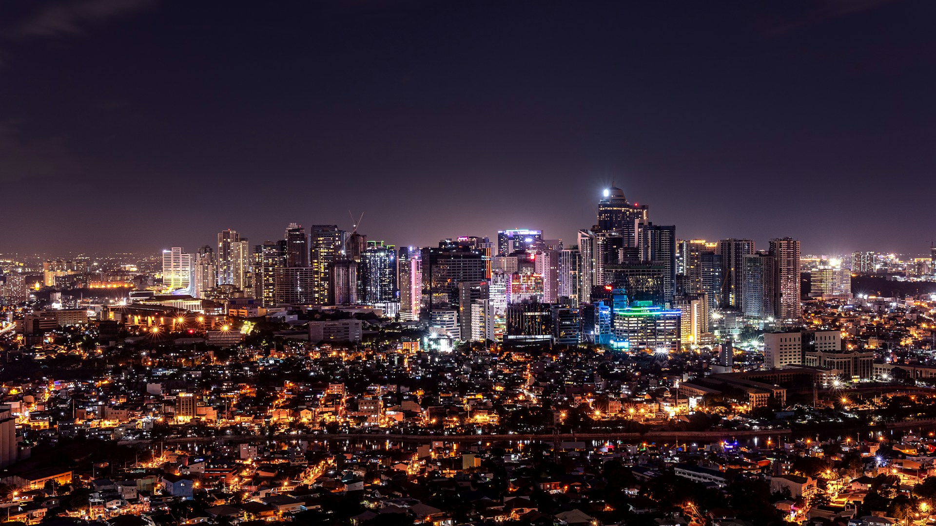 Manilla Night Skyline